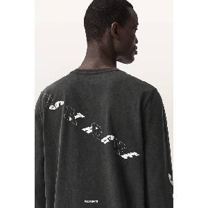 AllSaints блуза с дълги ръкави мъжка от памук UPSTAGED (M028PF)