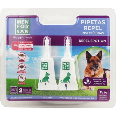 Menforsan Spot-on Antiparazitní pipeta proti blechám a klíšťatům pro psy 2 x 1,5 ml – Hledejceny.cz