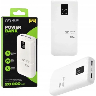 Viggo Design Premium 20000mAh USB-C biela