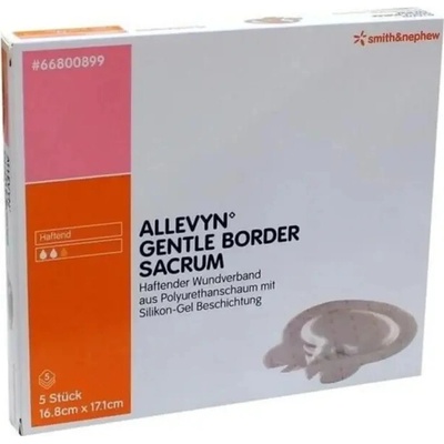 ALLEVYN Gentle Border Sacrum Krytie na rany 16,8 x 17,1 cm adhezívne penové krytie 6 ks