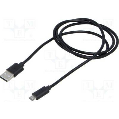 Akyga AK-USB-21 USB 2.0, USB A vidlice, USB B micro vidlice, niklovaný, 1m