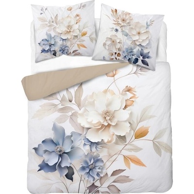 Detexpol obliečky 3D Kvety na bielom micro Polyester mikrovlákno 220x200 2x70x80