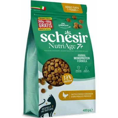 Schesir Cat NutriAge 7+ Animal Monoprotein Formula kuracie mäso 0,4 kg