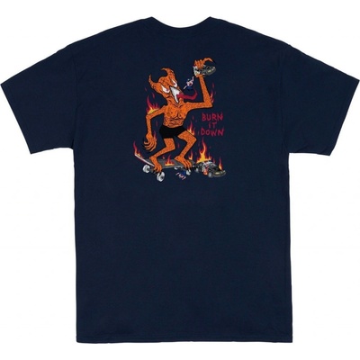 Thrasher Burn It Down Tee navy blue