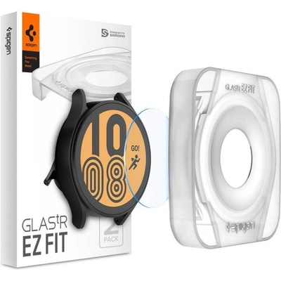 Spigen Стъклени защитни покрития за дисплея на Samsung Galaxy Watch 4 44mm - Spigen Tempered Glass GLAS. tR EZ Fit (2 броя) (AGL03429)