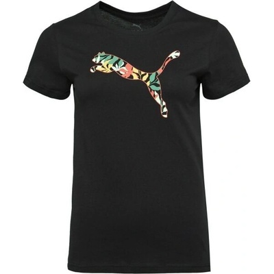 Puma GRAPHICS FLORAL CAT LOO TEE černá