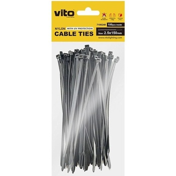 Vito Кабелни превръзки 2.5/150 черни с uv защита - vito (7100240)