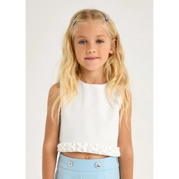 MAYORAL Къс топ за мини момиче мръсно бяло Майорал