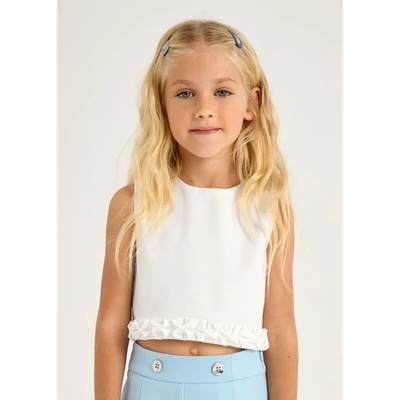 MAYORAL Къс топ за мини момиче мръсно бяло Майорал