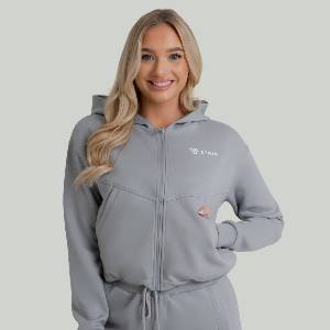 GymBeam STRIX Дамски суичър с цип ZOA Smoke S
