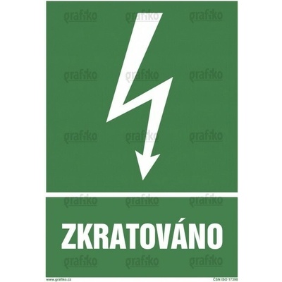 Grafiko | Hlavní vypínač - Text obrázku Zkratováno, Materiál Hliník, Rozměr 297x210mm