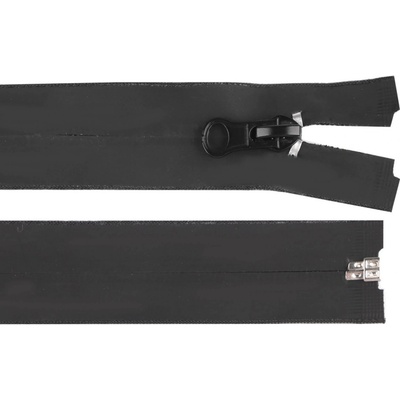 Zip voděodolný No 7 délka 65 cm spirálový matný, malé, černá mat