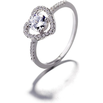DELIS Пръстен от сребро 925, jw1375, дизайн на сърце, с родиево покритие (jw1375)