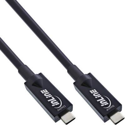 InLine 11.42.9057 USB 10Gbps (3.2 gen 2) AOC USB C(M) - USB C(M), PD 60W, 7,5m, černý