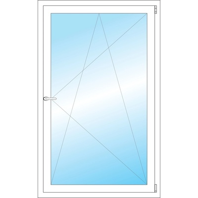 Okna Hned Plastové okno 900 x 1450 mm bílé otevíravé a sklopné pravé