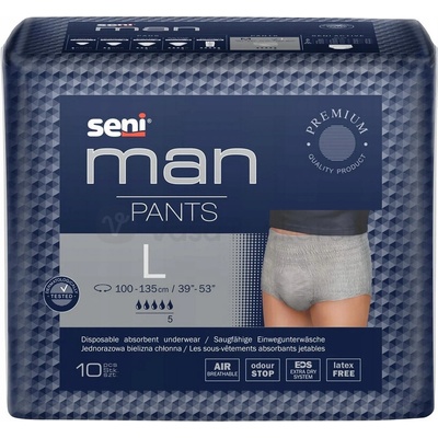Seni Man Pants Large Naťahovacie inkontinenčné nohavičky pre mužov 10 ks