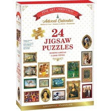 Adventný kalendár puzzle EUROGRAPHICS Fine Art 24×50 dielikov