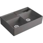 Villeroy & Boch - Керамична мивка 90х63 см, CeramicPlus, графит 632391i4 (632391i4) Мивка за вграждане