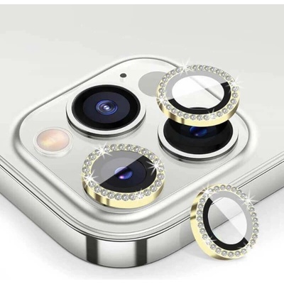SES Luxusné ochranné sklo na šošovku fotoaparátu a kamery pre Apple iPhone 14 Pro 13773 zlaté