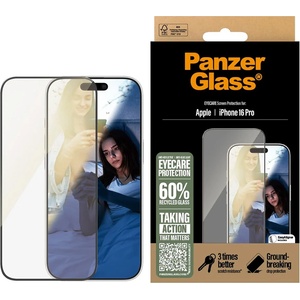 Panzer - Ултраширок протектор за екран EyeCare - iPhone 16 Pro - Черен