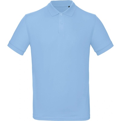 B&C polokošile Inspire Polo bio bavlna krátký rukáv pánská COT01043041001-sky blue