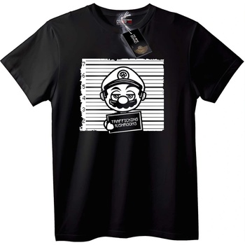 NOONEBRAND Тениска Трафик на Гъби Mugshot - 2XL, Black
