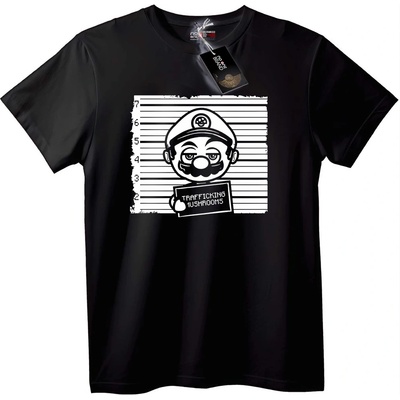 NOONEBRAND Тениска Трафик на Гъби Mugshot - 2XL, Black
