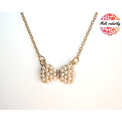 Fashion Jewerly řetízek Mašlička s perlama 292