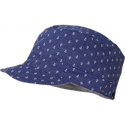 Maximo Mini Boy castro cap reversibl jeansblau weiß anker