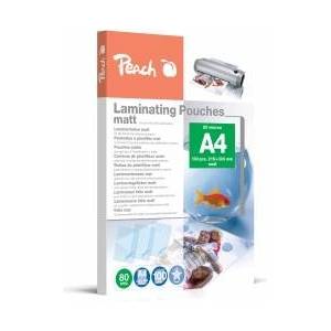 Peach laminating foils A4 matt 100 pieces 2 x 80 mic (160 m) - writable - PH105