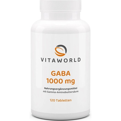 vitaworld Стрес и безсъние - ГАБА (Гама-аминомаслена киселина), 1000 mg x 120 таблетки (15373936 VW)