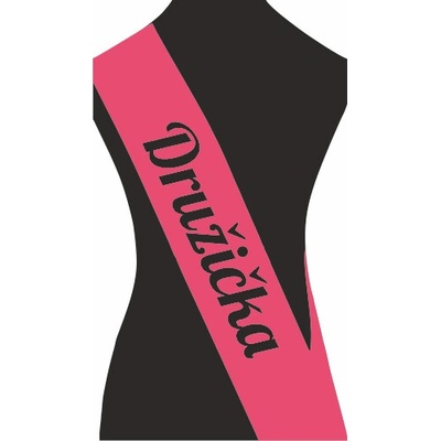 ON-DESIGN Šerpa DRUŽIČKA Barva: malinová, Barva potisku: bílá, Fonty písma: Brush Script MT
