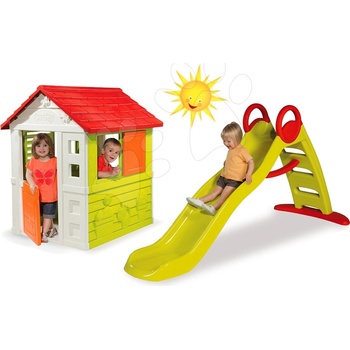 Smoby 310069 domček Nature so zasúvacou okenicou a mriežkovaným oknom 127 cm vysoký