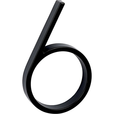 RN.125V.6.CE číslo "6" čierne Čierna