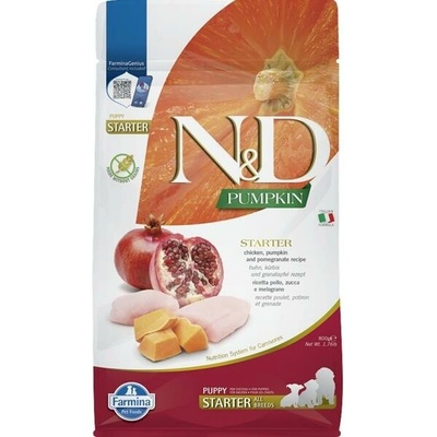 N&D Grain Free Pumpkin puppy starter all breeds chicken & pomegrante 0,8 kg