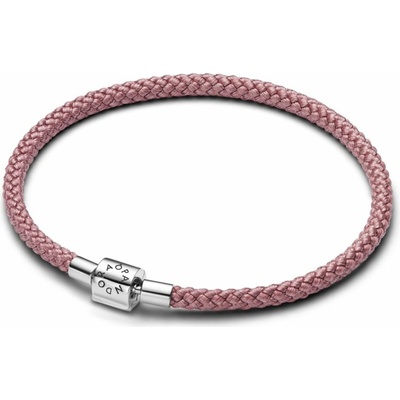 PANDORA náramek Moments s třpytivou růžovou šňůrkou S2 594530C01-S2