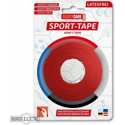 BuddyCare BUDDYCARE®MED Sports Tape 3,8 cm x 10 mčerveá