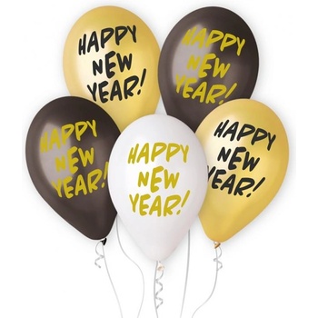 Image 1 of Godan Букет балони Щастлива Нова година микс 5 бр