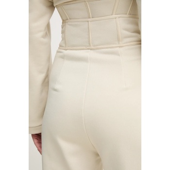 Pinko Панталон Pinko в бежово с разкроени краища, с висока талия 105024 A2HB (105024.A2HB)