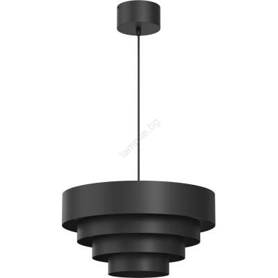 Пендел RINGS 1xE27/15W/230V черен (LU3512)