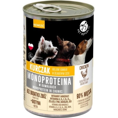 PetRepublic Adult kuracie monoproteínové kúsky v omáčke 400 g