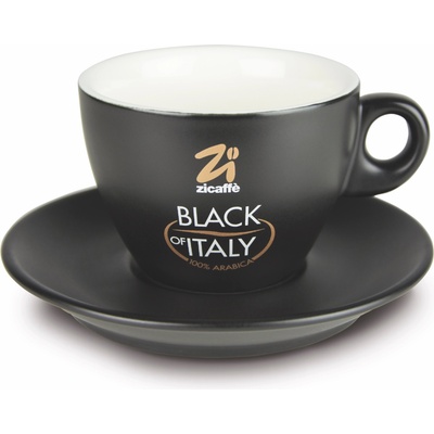 Zicaffè Чаша за капучино Zicaffe Black of Italy черна
