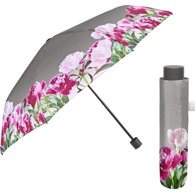 Perletti dámsky manuálny dáždnik Time Flowers 26491 sivý