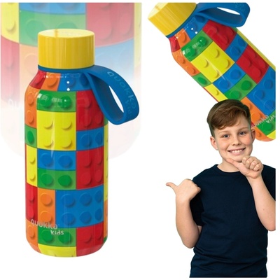 Quokka Nerezová termofľaša Solid Kids s pútkom Color Bricks 330 ml