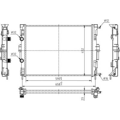 Chladič, chlazení motoru HART 607 337 (607337)