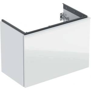 Geberit Acanto - Шкафче за умивалник, 74x54x42 см, 2 чекмеджета, стъкло/бяло 503.009. 01.2 (503.009.01.2)