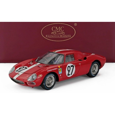 CMC FERRARI 250LM 3.3L V12 ch.s n6119 TEAM SCUDERIA FILIPINETTI N 27 6th LE MANS 1965 DIETER SPOERRY ARMAND BOLLER RED 1:18