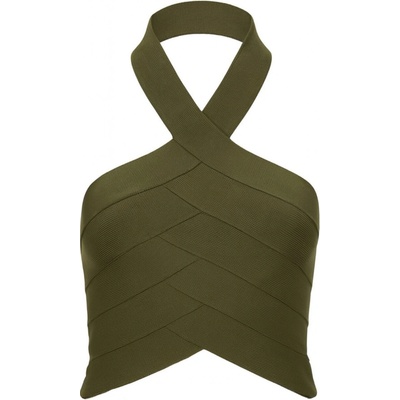 PINKO Succo Green crop top