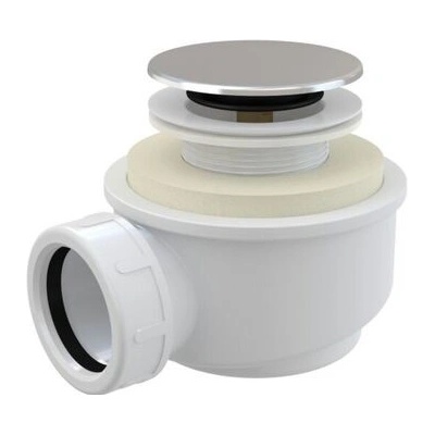 Alcadrain sifon vaničkový G6/4", click/clack, krytka chrom A476 – Zboží Dáma