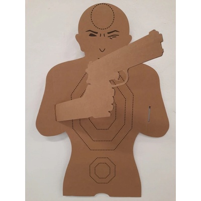 Kartonový terč Real Target muž zbraň 2